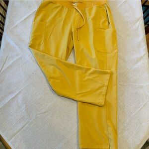 Mandala Woman Scrub Pants Mustard Yellow Golden 2XL